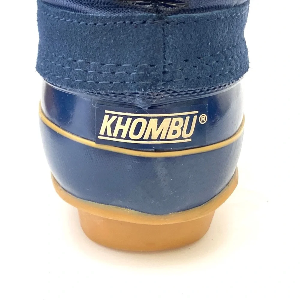 Khombu Women's Boston Bean Navy Blue Quilted Apres Winter/Snow Boots
